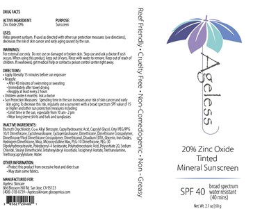 Product Label (204 Ageless Skincare)